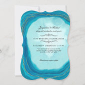 Moderne Eenvoudige Blauwe Agaat Geode Typografie G Kaart (Voorkant)