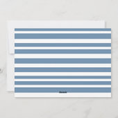 Moderne Eenvoudige Blauwe Dankbare Foto Thanksgivi Feestdagenkaart (Achterkant)