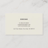 Moderne, eenvoudige, blauwe, grijze consultant visitekaartje (Achterkant)