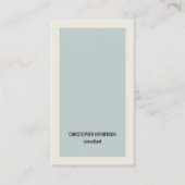 Moderne, eenvoudige, blauwe, grijze consultant visitekaartje (Voorkant)