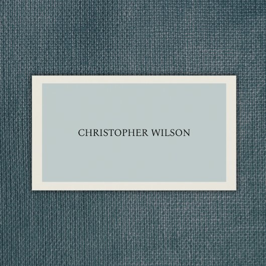 Moderne, eenvoudige, blauwe, grijze consultant visitekaartje