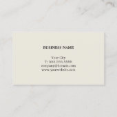 Moderne, eenvoudige, blauwe, grijze consultant visitekaartje (Achterkant)