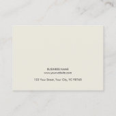 Moderne, eenvoudige, blauwe, grijze consultant visitekaartje (Achterkant)