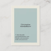 Moderne, eenvoudige, blauwe, grijze consultant visitekaartje (Voorkant)