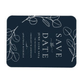 Moderne Eenvoudige Blauwe Huwelijk van de Blauwe M Magneet (Horizontaal)