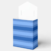 Moderne Eenvoudige blauwe Marine Twee Tone Stripe  Bedankdoosjes (Geopend)