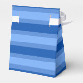 Moderne Eenvoudige blauwe Marine Twee Tone Stripe  Bedankdoosjes (Achterkant)