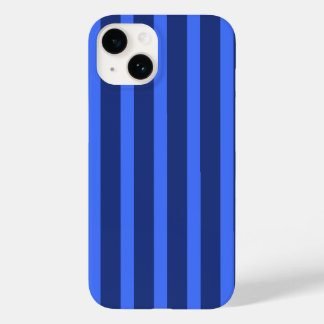 Moderne Eenvoudige blauwe Marine Twee Tone Stripe Case-Mate iPhone 14 Hoesje