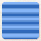 Moderne Eenvoudige blauwe Marine Twee Tone Stripe  Kartonnen Onderzetters (Voorkant)
