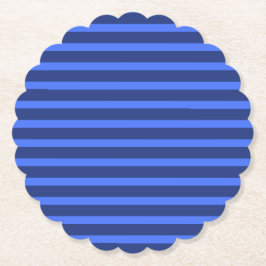 Moderne Eenvoudige blauwe Marine Twee Tone Stripe  Kartonnen Onderzetters
