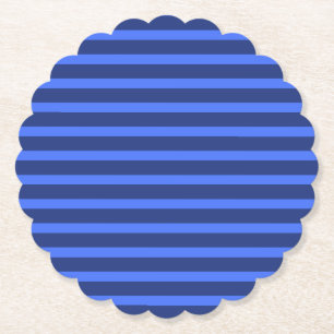 Moderne Eenvoudige blauwe Marine Twee Tone Stripe  Kartonnen Onderzetters