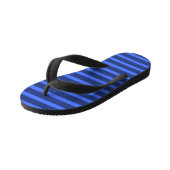 Moderne Eenvoudige blauwe Marine Twee Tone Stripe  Kinder Teenslippers (Schuin)