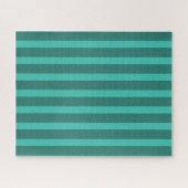 Moderne Eenvoudige blauwe Marine Twee Tone Stripe  Legpuzzel (Horizontaal)