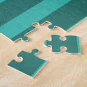 Moderne Eenvoudige blauwe Marine Twee Tone Stripe  Legpuzzel (Zijkant)