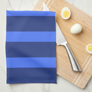 Moderne Eenvoudige blauwe Marine Twee Tone Stripe Theedoek