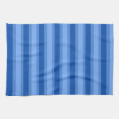 Moderne Eenvoudige blauwe Marine Twee Tone Stripe  Theedoek (Horizontaal)