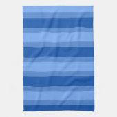 Moderne Eenvoudige blauwe Marine Twee Tone Stripe  Theedoek (Verticaal)