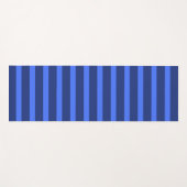 Moderne Eenvoudige blauwe Marine Twee Tone Stripe  Yogamat (Voorkant (horizontaal))