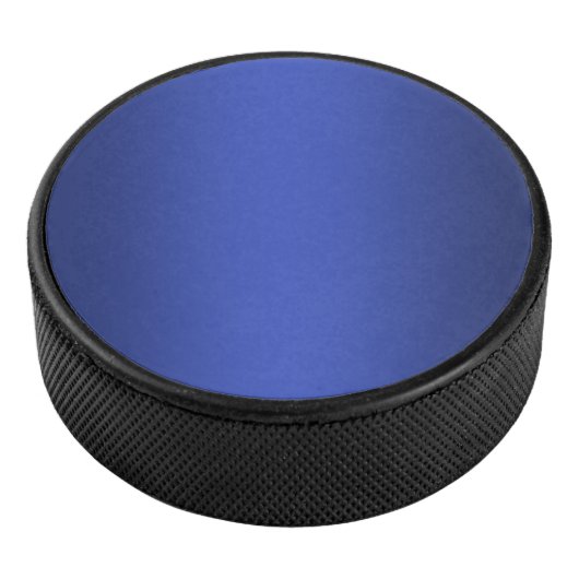 Moderne Eenvoudige Blauwe Navy Gradiënt Kleur Hockey Puck (3/4)