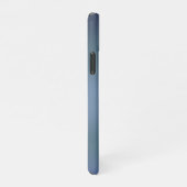 Moderne Eenvoudige Blauwe Navy Gradiënt Kleur iPhone Hoesje (Rechterkant)