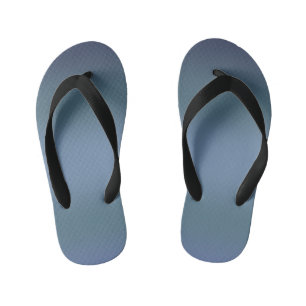 Moderne Eenvoudige Blauwe Navy Gradiënt Kleur Kinder Teenslippers