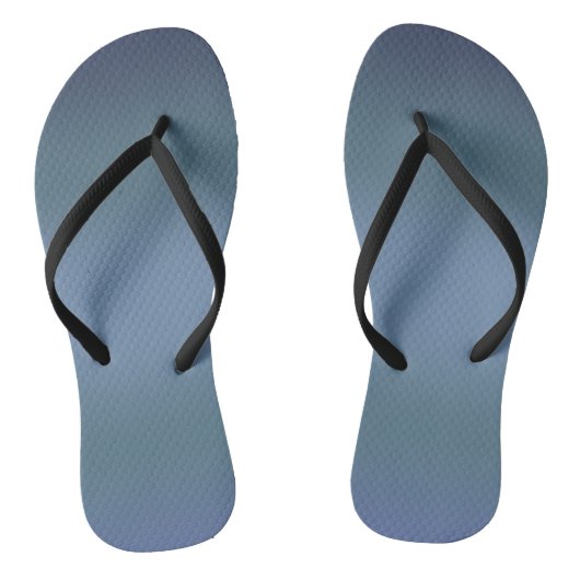 Moderne Eenvoudige Blauwe Navy Gradiënt Kleur Teenslippers (Voetbed)