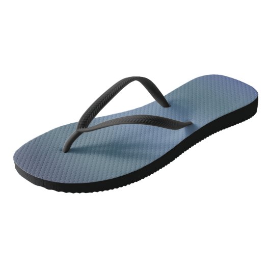 Moderne Eenvoudige Blauwe Navy Gradiënt Kleur Teenslippers (Schuin)