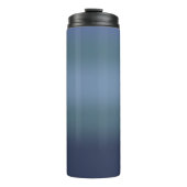 Moderne Eenvoudige Blauwe Navy Gradiënt Kleur Thermosbeker (Voorkant)