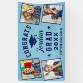 Moderne Eenvoudige Blauwe Zeevlek Partij 4 FOTO Spandoek (Verticaal)