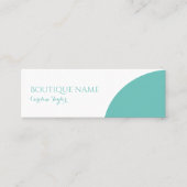 Moderne eenvoudige Blauwgroen lichte kleurenblok B Mini Visitekaartje (Voorkant)