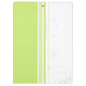 Moderne, eenvoudige, bloeiende groene Jouw naam Klembord (Achterkant)