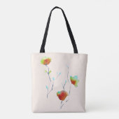 Moderne eenvoudige bloem herfst kunst tote bag (Achterkant)