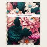 Moderne eenvoudige bloemen planner<br><div class="desc">Moderne, simpel, bloemen Planner, mooi geschenk voor kerstmis voor je familie en vrienden. Of voor jezelf om in een gelukkig nieuw jaar te beginnen!</div>