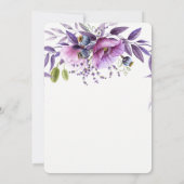Moderne eenvoudige bloemenbruiloft uitnodiging (Achterkant)