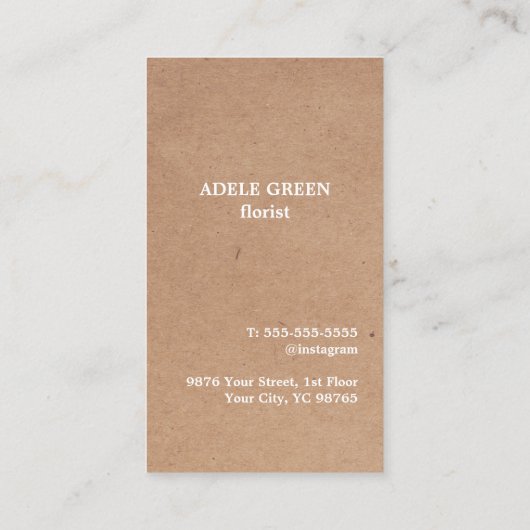 Moderne Eenvoudige Bloemtekening Bloemen Visitekaartje (Achterkant)