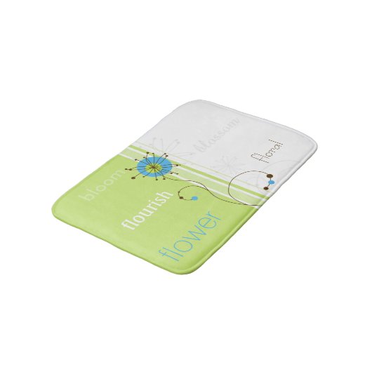 Moderne eenvoudige, blokgroene typografie badmat (Gekanteld)