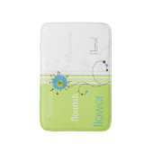 Moderne eenvoudige, blokgroene typografie badmat (Voorkant Verticaal)