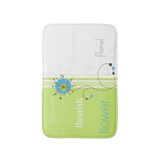 Moderne eenvoudige, blokgroene typografie badmat (Voorkant Verticaal)