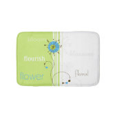 Moderne eenvoudige, blokgroene typografie badmat (Voorkant)