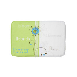 Moderne eenvoudige, blokgroene typografie badmat