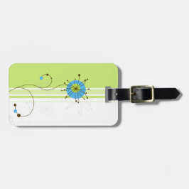 Moderne eenvoudige, blokgroene typografie bagagelabel