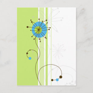 Moderne eenvoudige, blokgroene typografie briefkaart