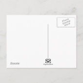 Moderne eenvoudige, blokgroene typografie briefkaart (Achterkant)