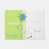 Moderne eenvoudige, blokgroene typografie deurmat (Voorkant)