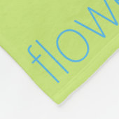 Moderne eenvoudige, blokgroene typografie fleece deken (Hoek)