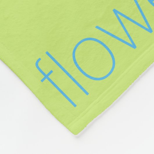 Moderne eenvoudige, blokgroene typografie fleece deken (Hoek)