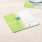 Moderne eenvoudige, blokgroene typografie kartonnen onderzetters (Schuin)