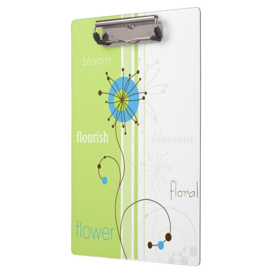 Moderne eenvoudige, blokgroene typografie klembord (Links)