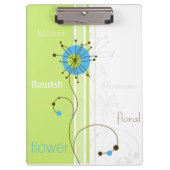 Moderne eenvoudige, blokgroene typografie klembord (Voorkant)