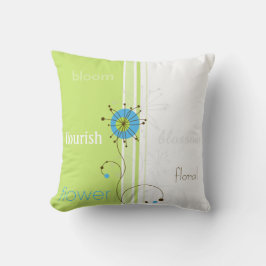 Moderne eenvoudige, blokgroene typografie kussen